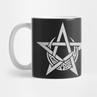 Black Celtic Pentacle | Pentagram | Celtic Moon Mug